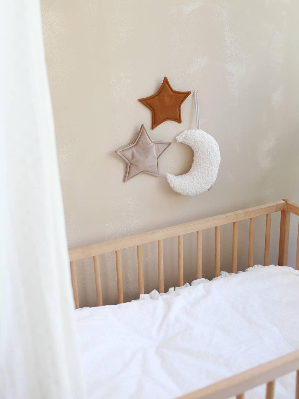 Wall Decoration, Teddy Moon, Cream