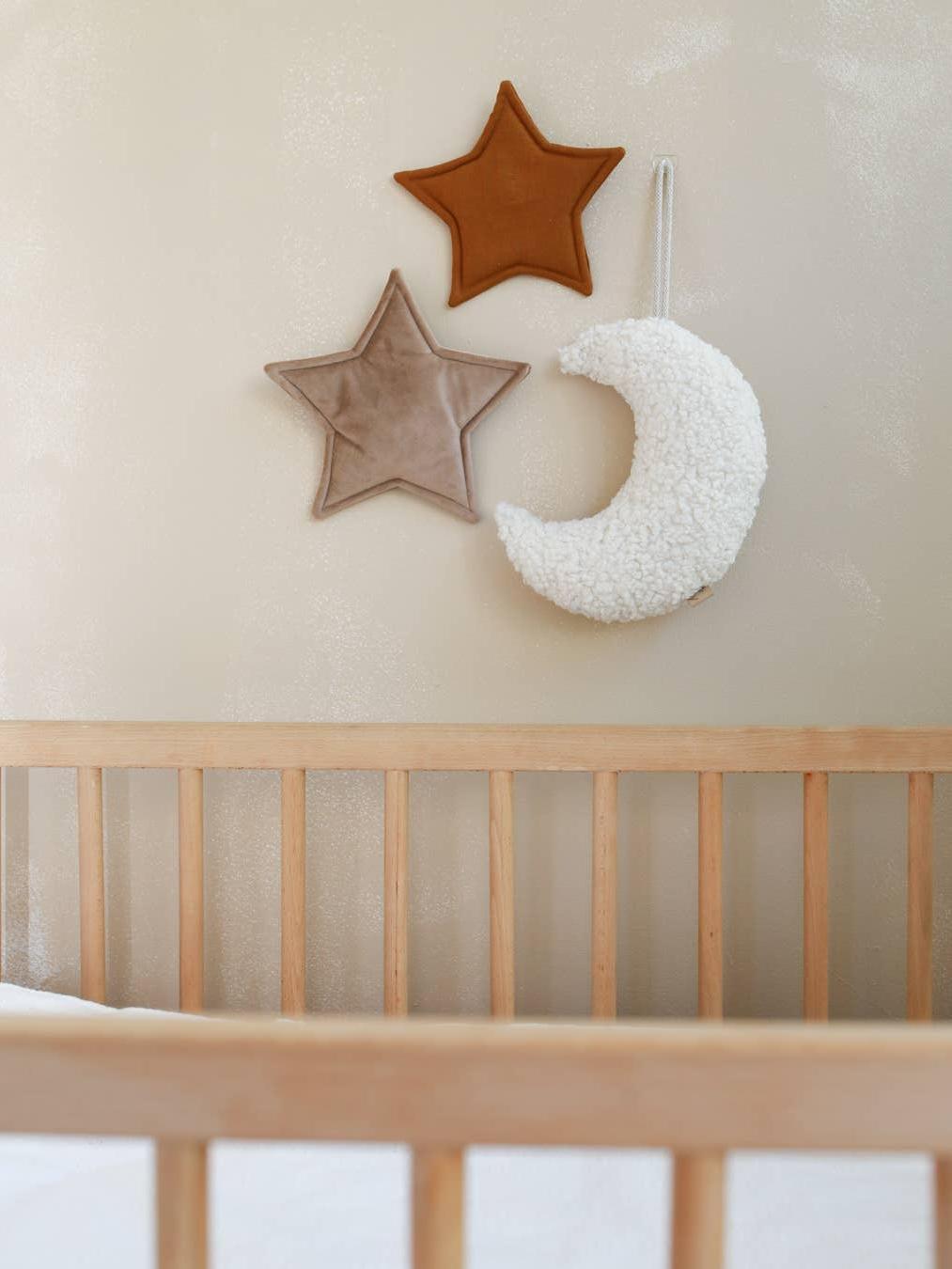 Wall Decoration, Teddy Moon, Cream