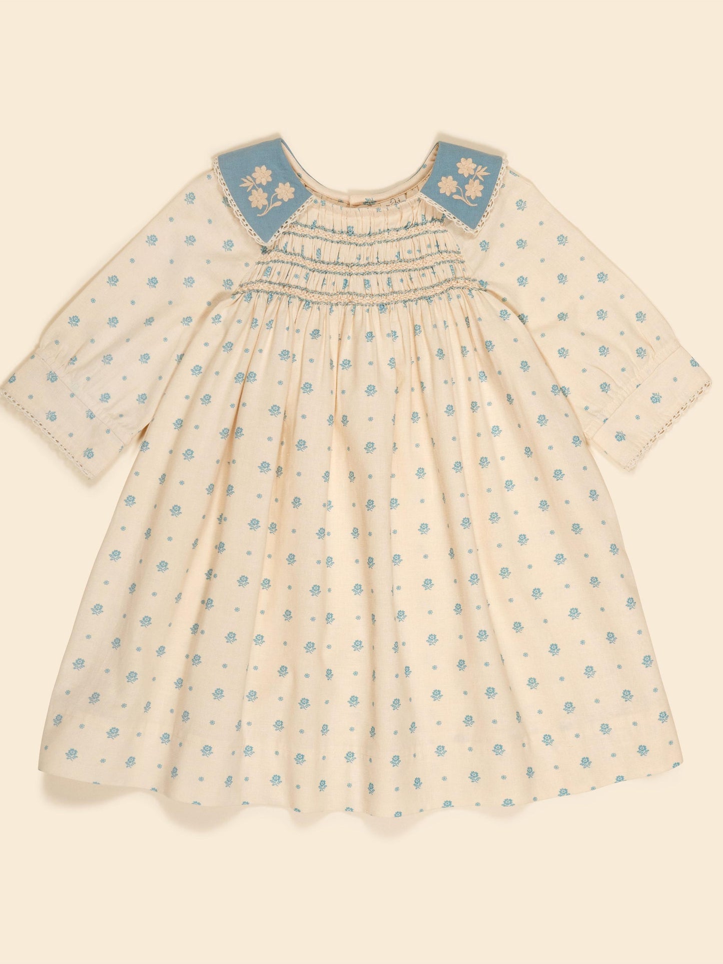 Willow Smock Shift Dress, Meadow Calico, Cashew