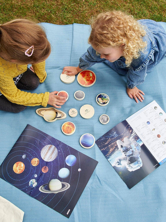 Wooden Solar System Discs Set of 11 – Montessori Space Learning Toy