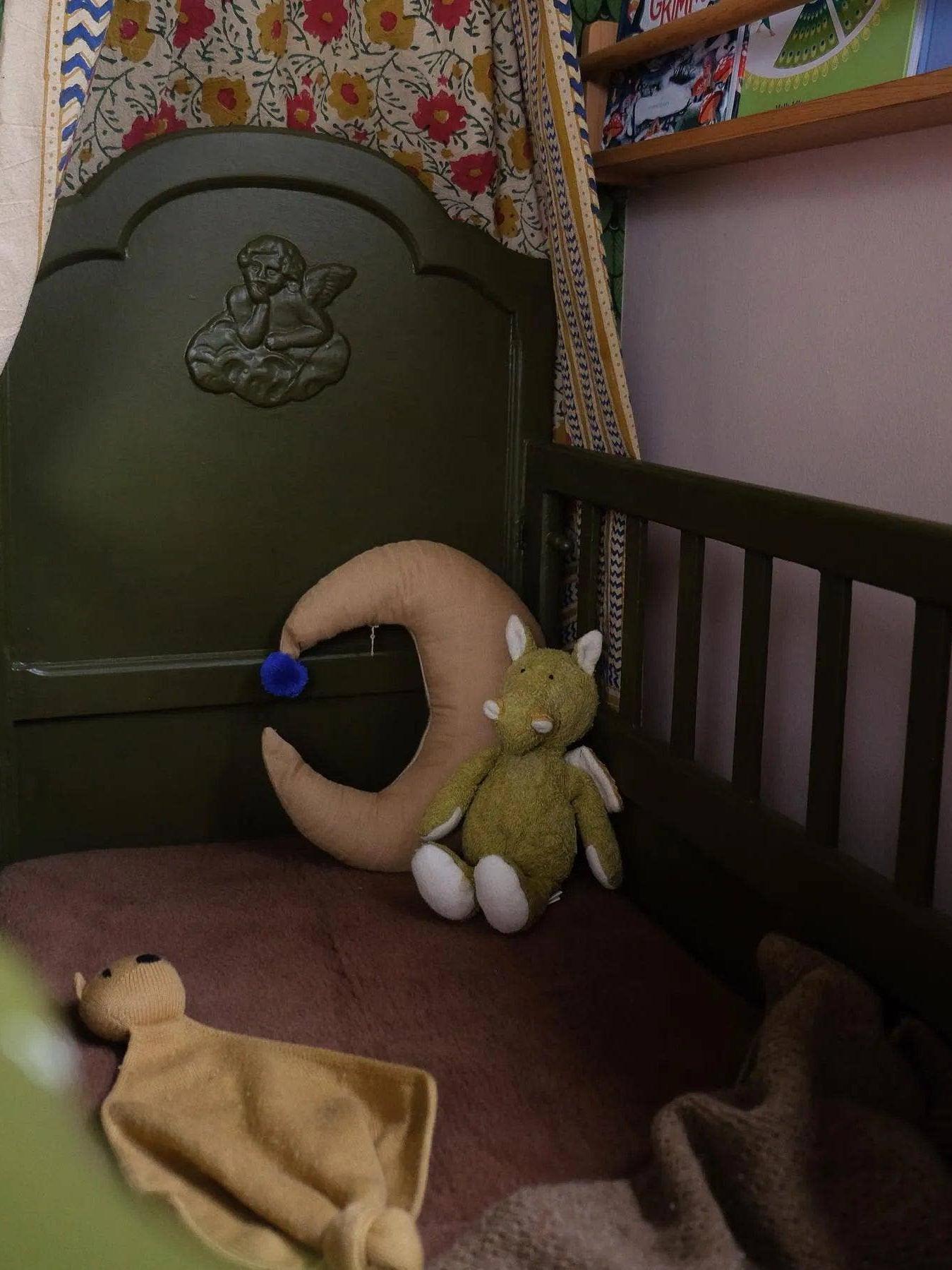 Wool Crib Blanket, Camel & Merino Wool, 60×120 cm – Brown