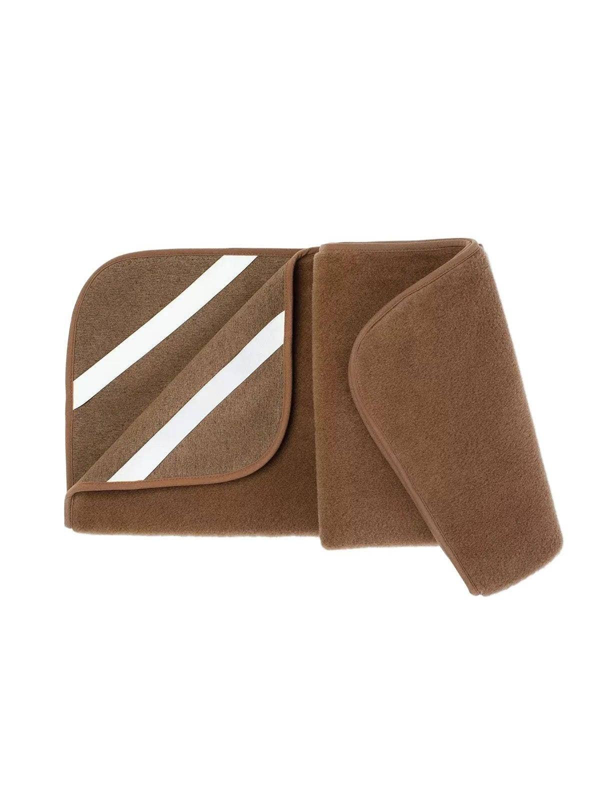 Wool Crib Blanket, Camel & Merino Wool, 60×120 cm – Brown