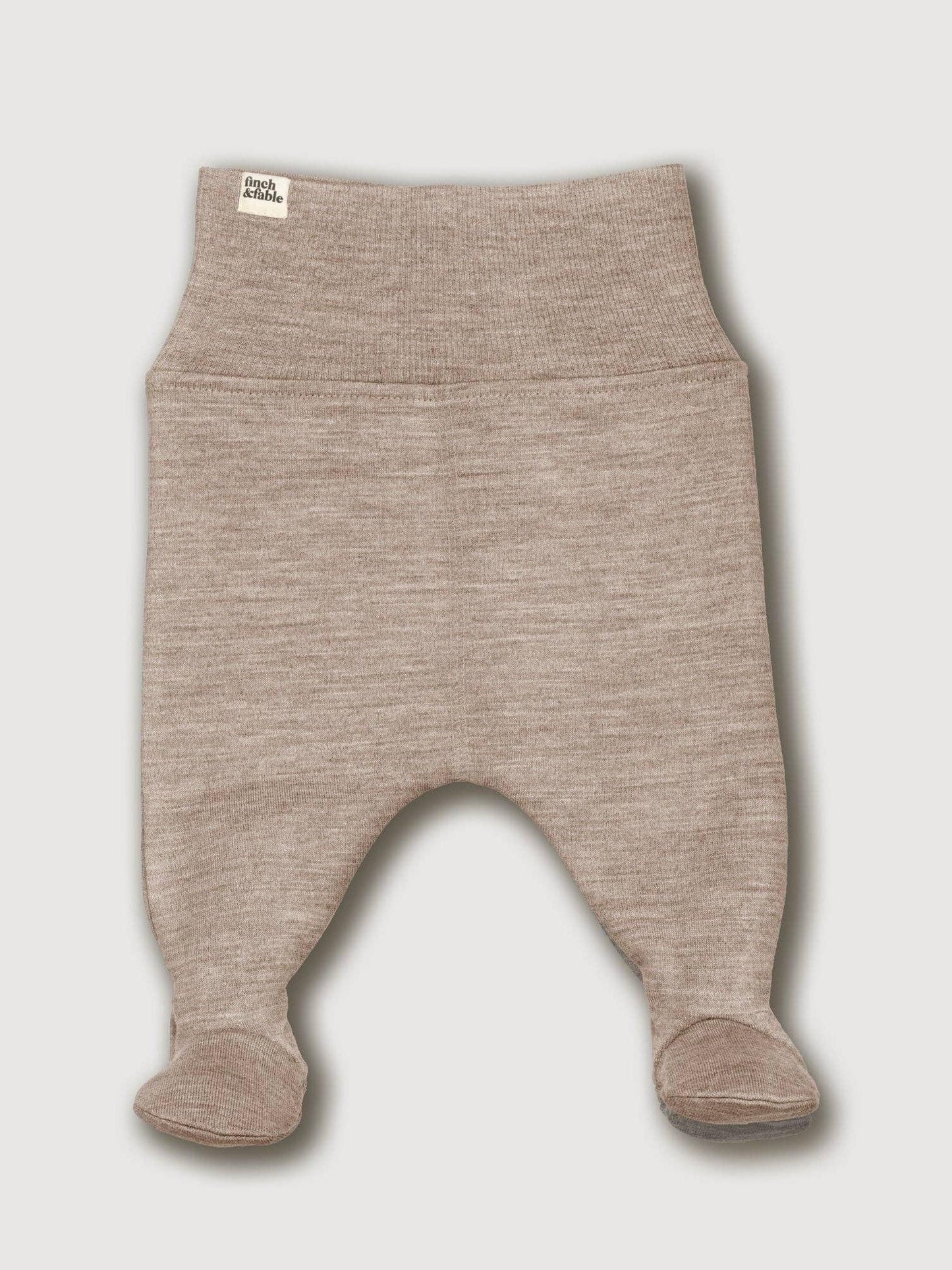 Wool Fleece Footed Pants - Sand