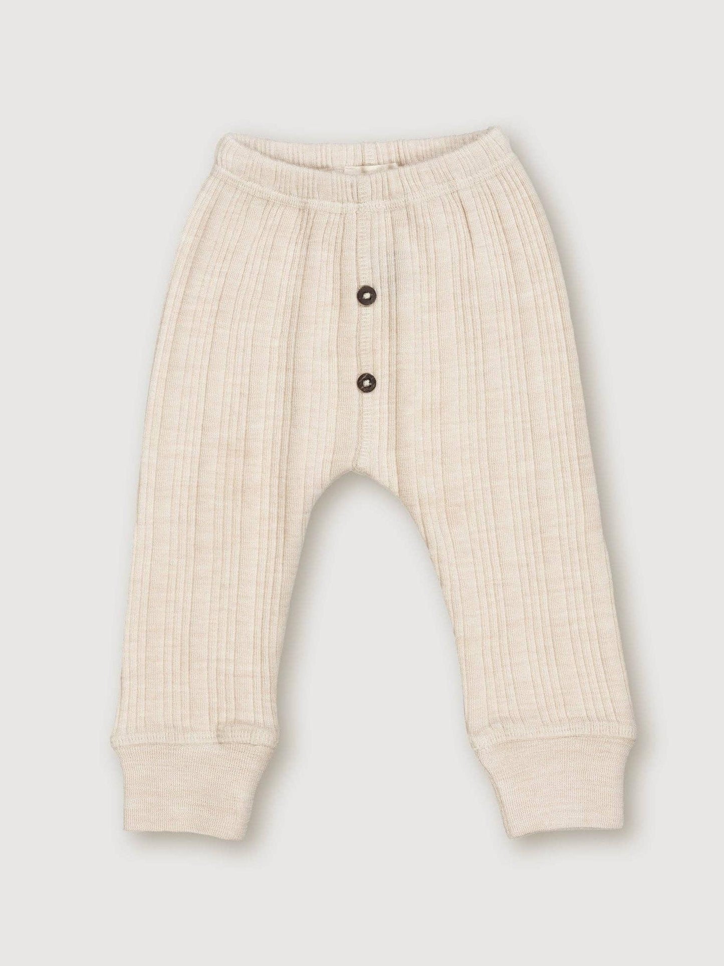 Wool Rib Leggings - Oat