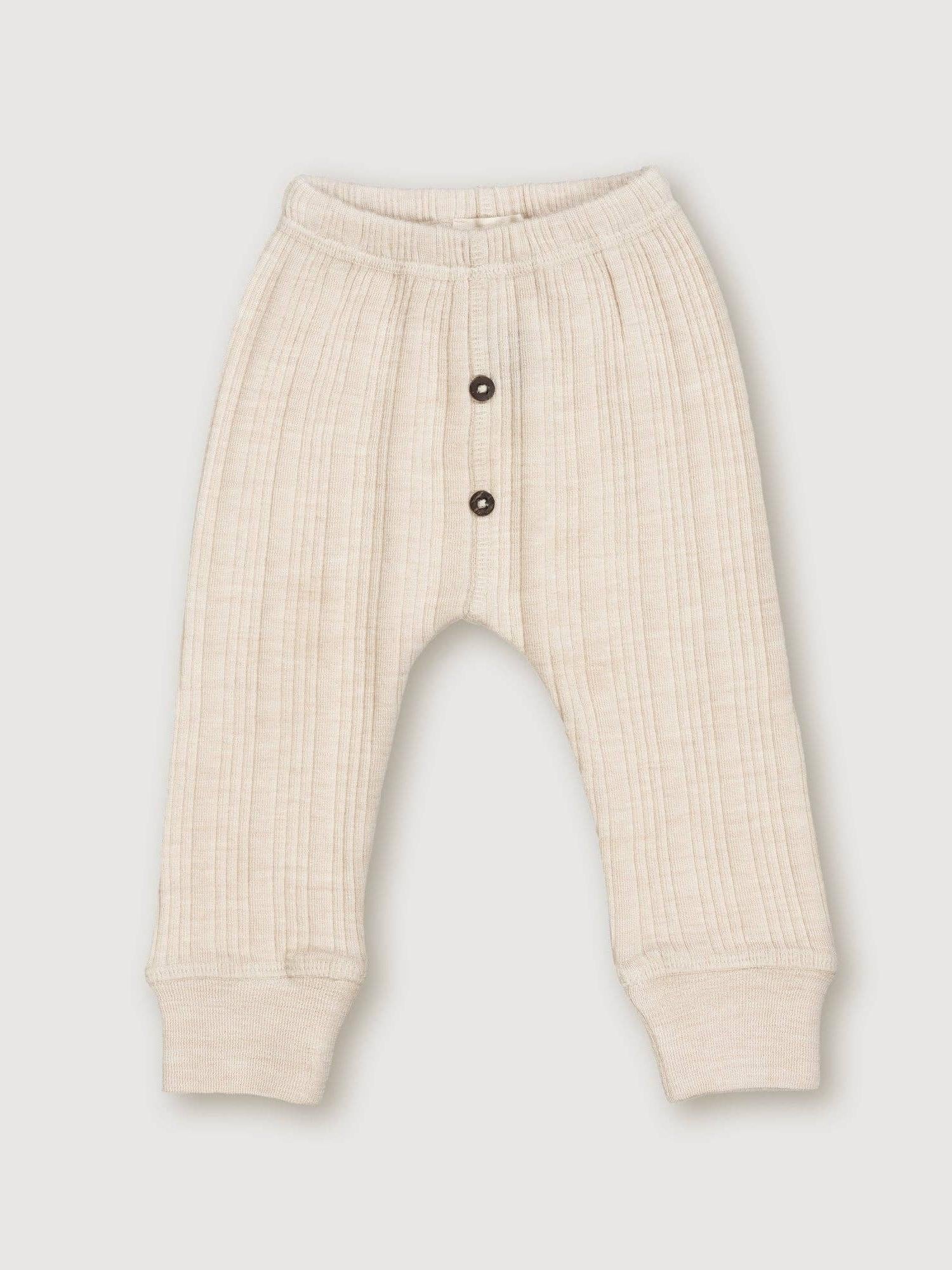 Wool Rib Leggings - Oat