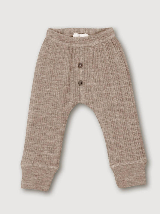 Wool Rib Leggings - Sand