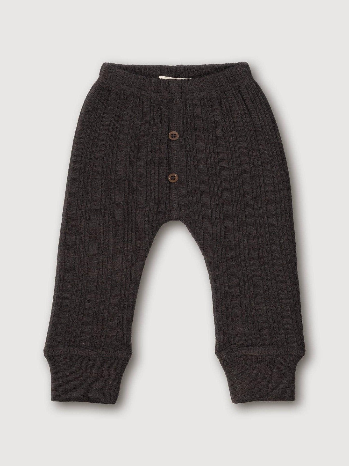 Wool Rib Leggings - Storm