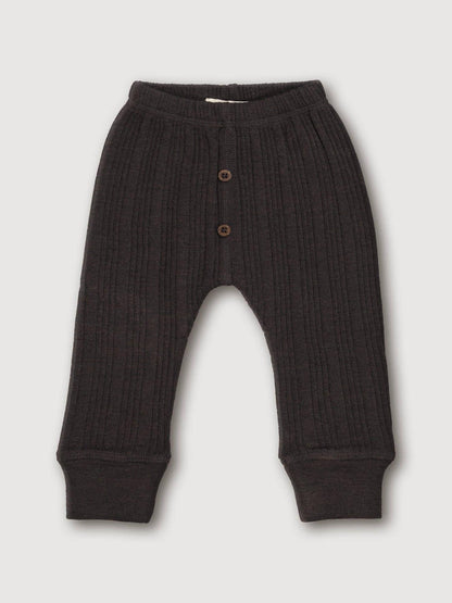 Wool Rib Leggings - Storm