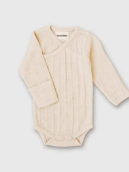 Wool Rib L/S Bodysuit - Oat
