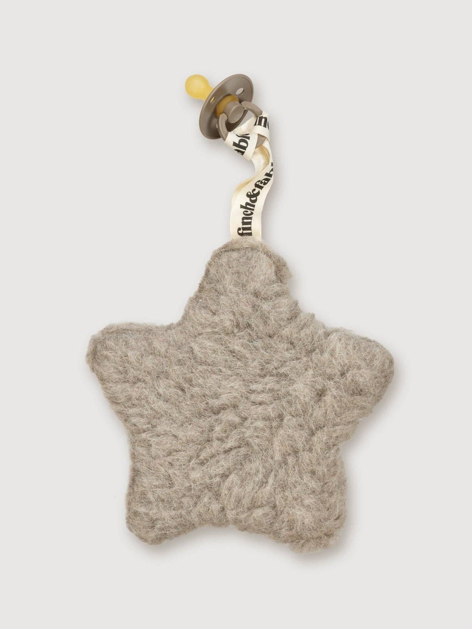 Wool Sherpa Pacifier Lovey - Sand