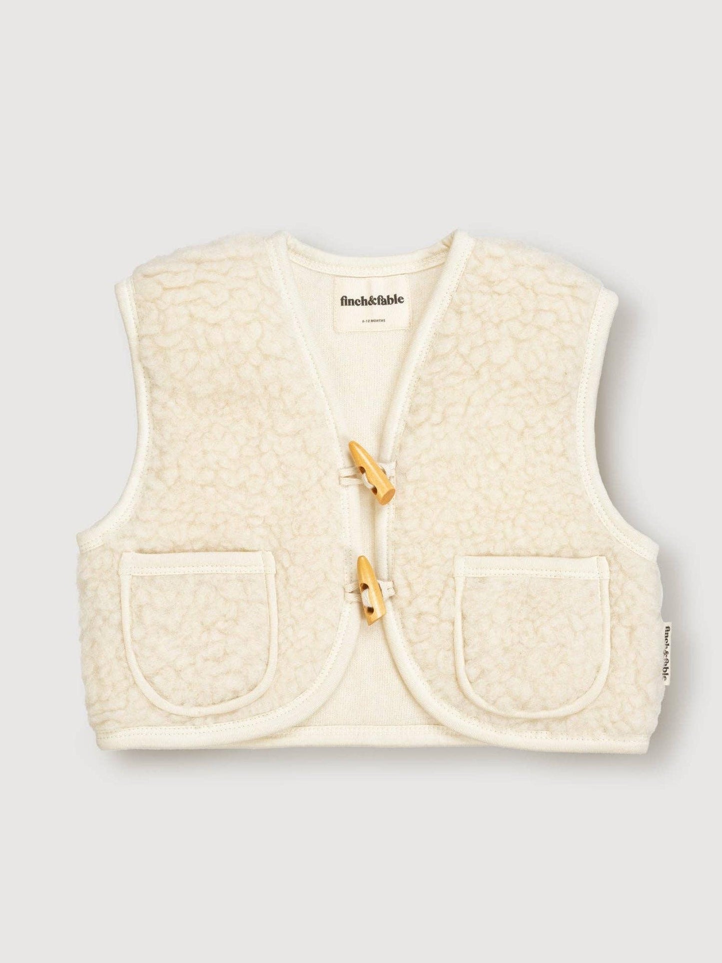 Wool Sherpa Vest - Milk