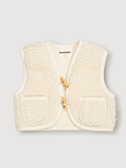 Wool Sherpa Vest - Milk