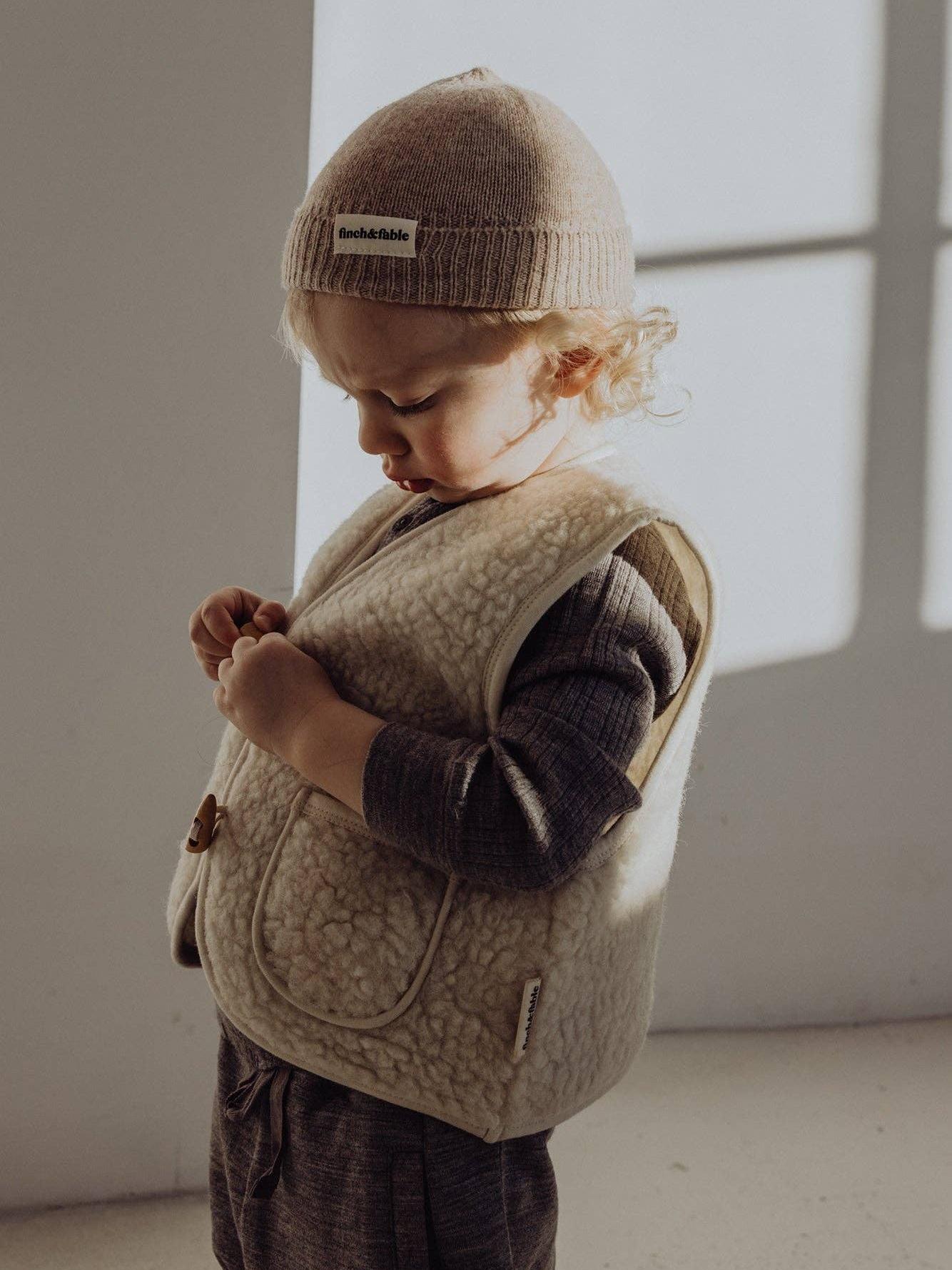 Wool Sherpa Vest - Milk