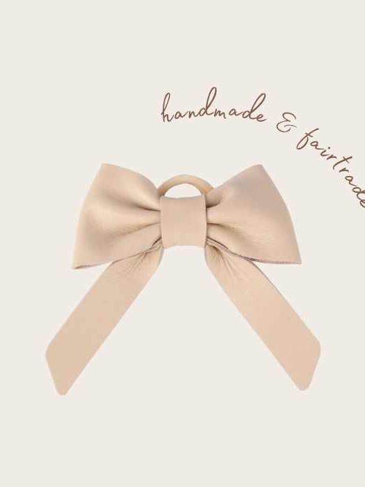 Cinty Hair Tie Bow, Skin Leather
