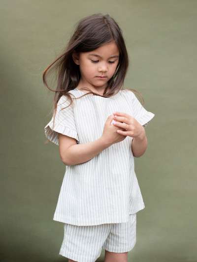 Frill Top, Laurel Stripes, Serendipity