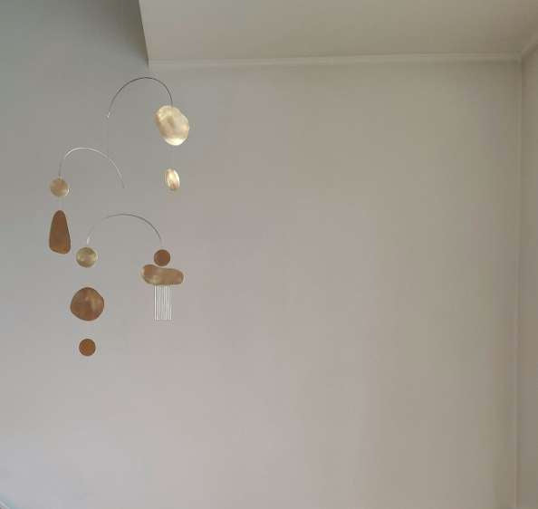 #6 Kinetic Brass Mobile, Small Wave Art