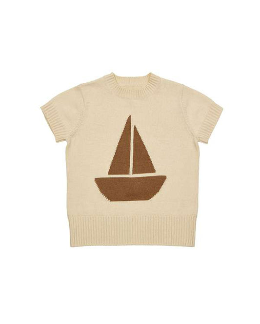 Boat Sweater, Cream Oak