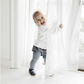 Bloomers With Buttons, Navy & White, Organic