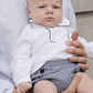 Bloomers With Buttons, Navy & White, Organic