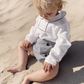 Bloomers With Buttons, Navy & White, Organic