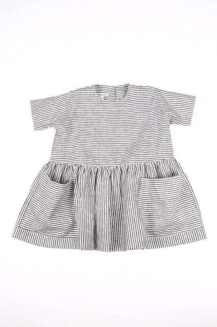 As We Grow, Pocket Dress Linen Striped