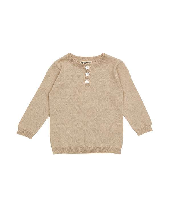 As We Grow, Henley Sweater, Shell, Alpaca Wool (15%) And Cotton (85%)