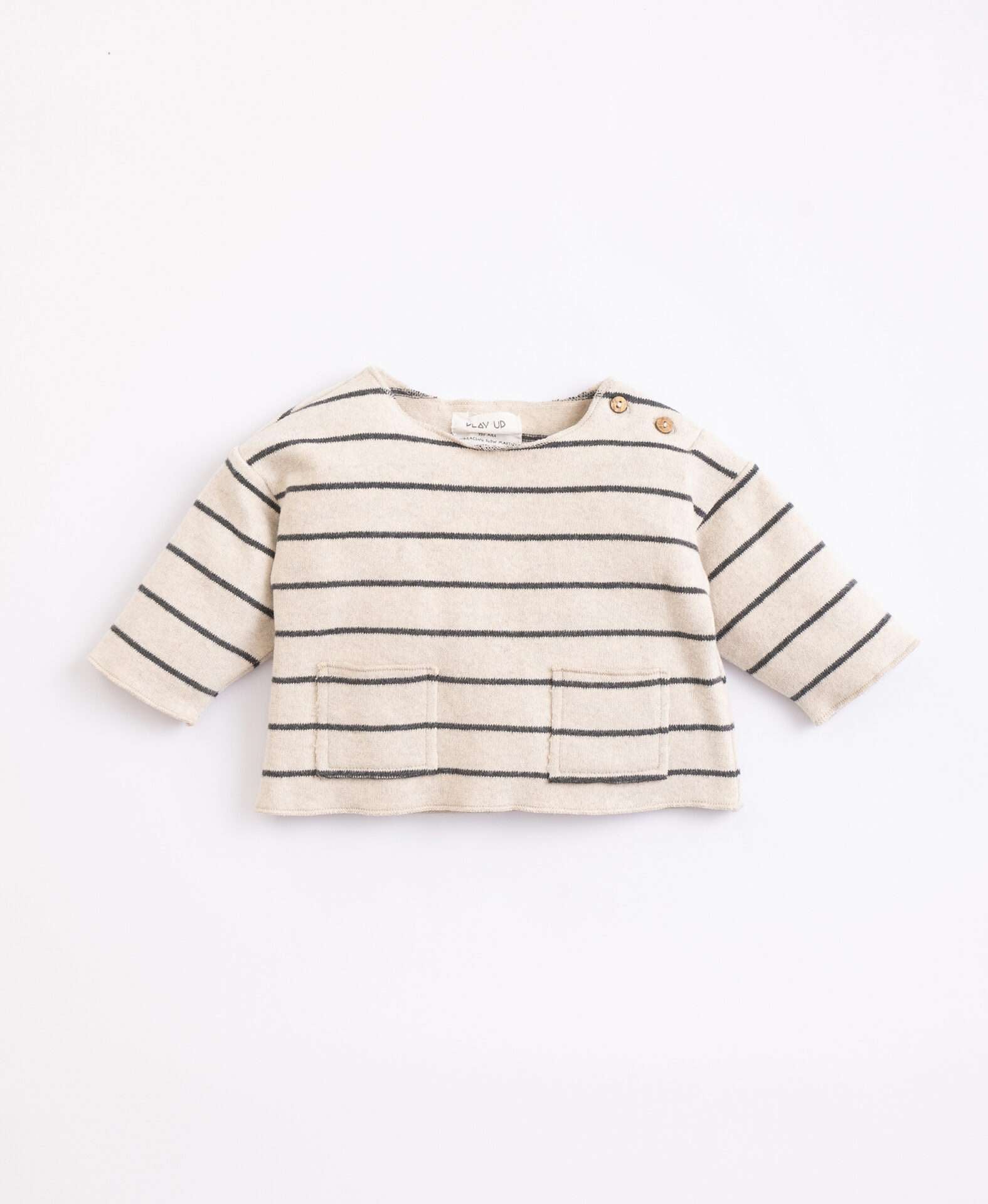 Striped Jersey with two pockets, Play Up, organic