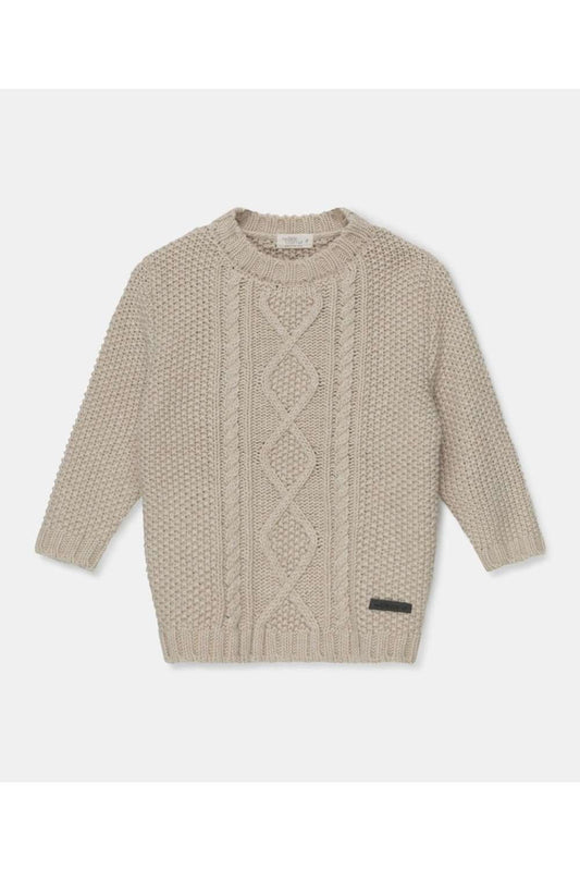 Cable Knit Sweater, Joss, Stone, My Little Cozmo