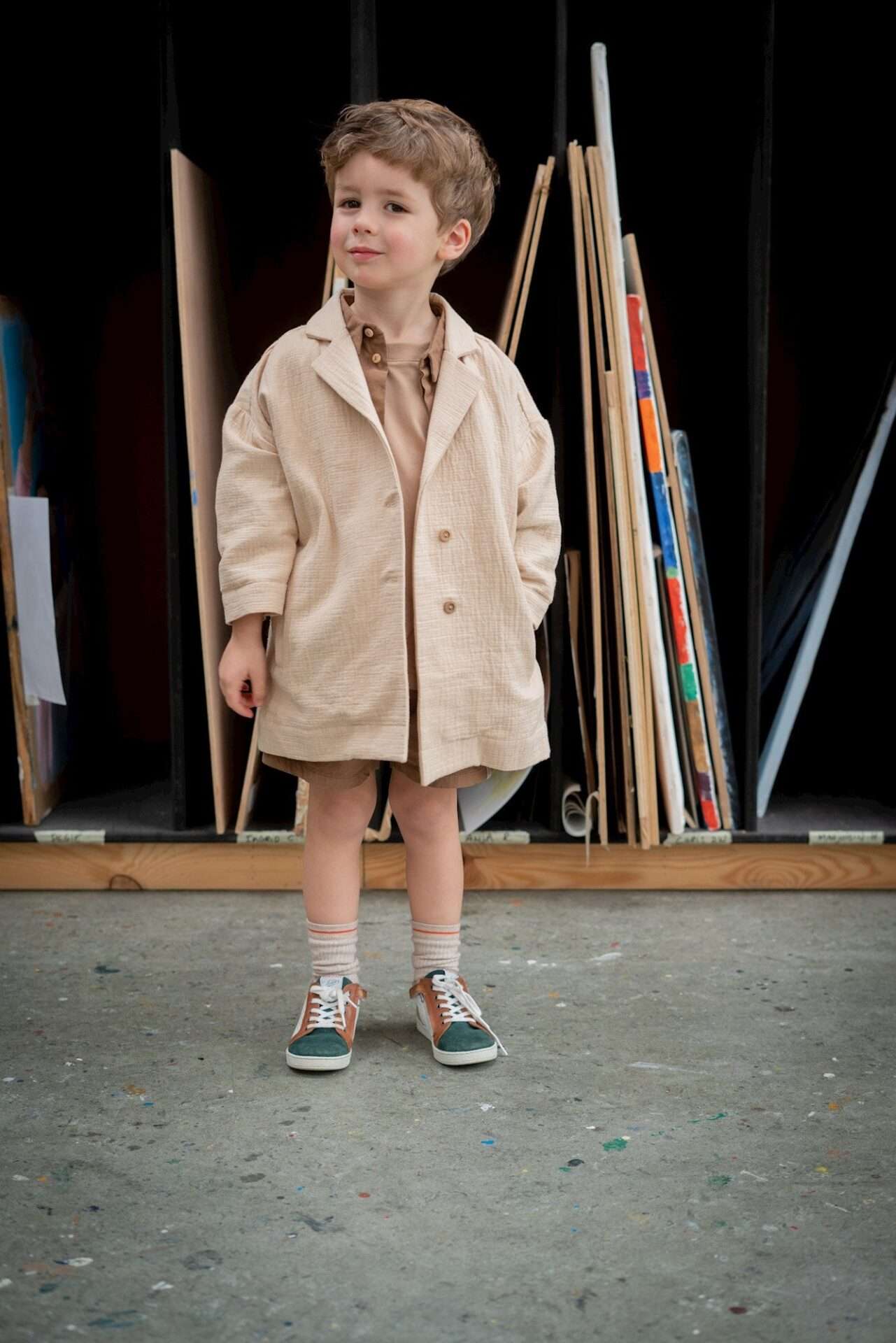 Edgar Coat Jacket, Cafeaulait, Bonnie & The Gang, Organic