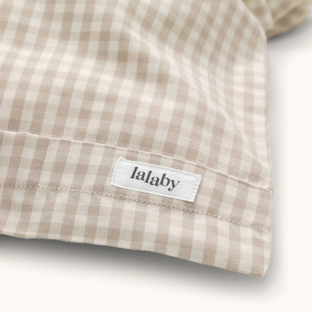 Classic Junior Bedding, Beige Gingham, Organic