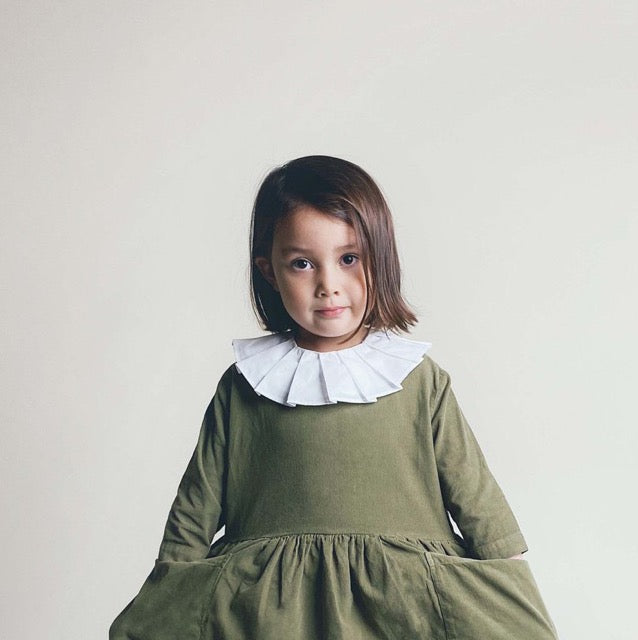 Pleated Collar, Point D'Esprit (Dots)