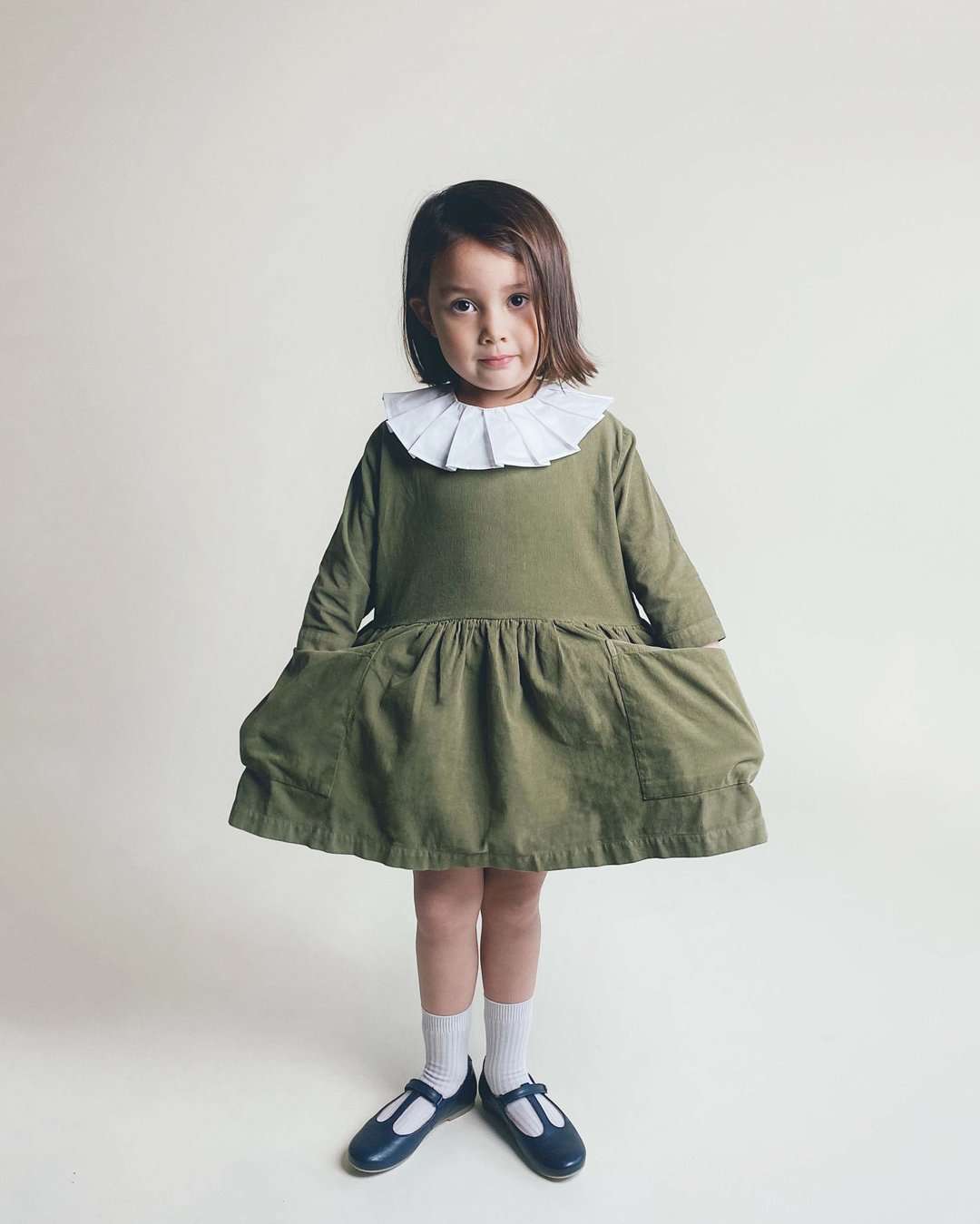 As We Grow, Pocket Dress Corduroy, Green