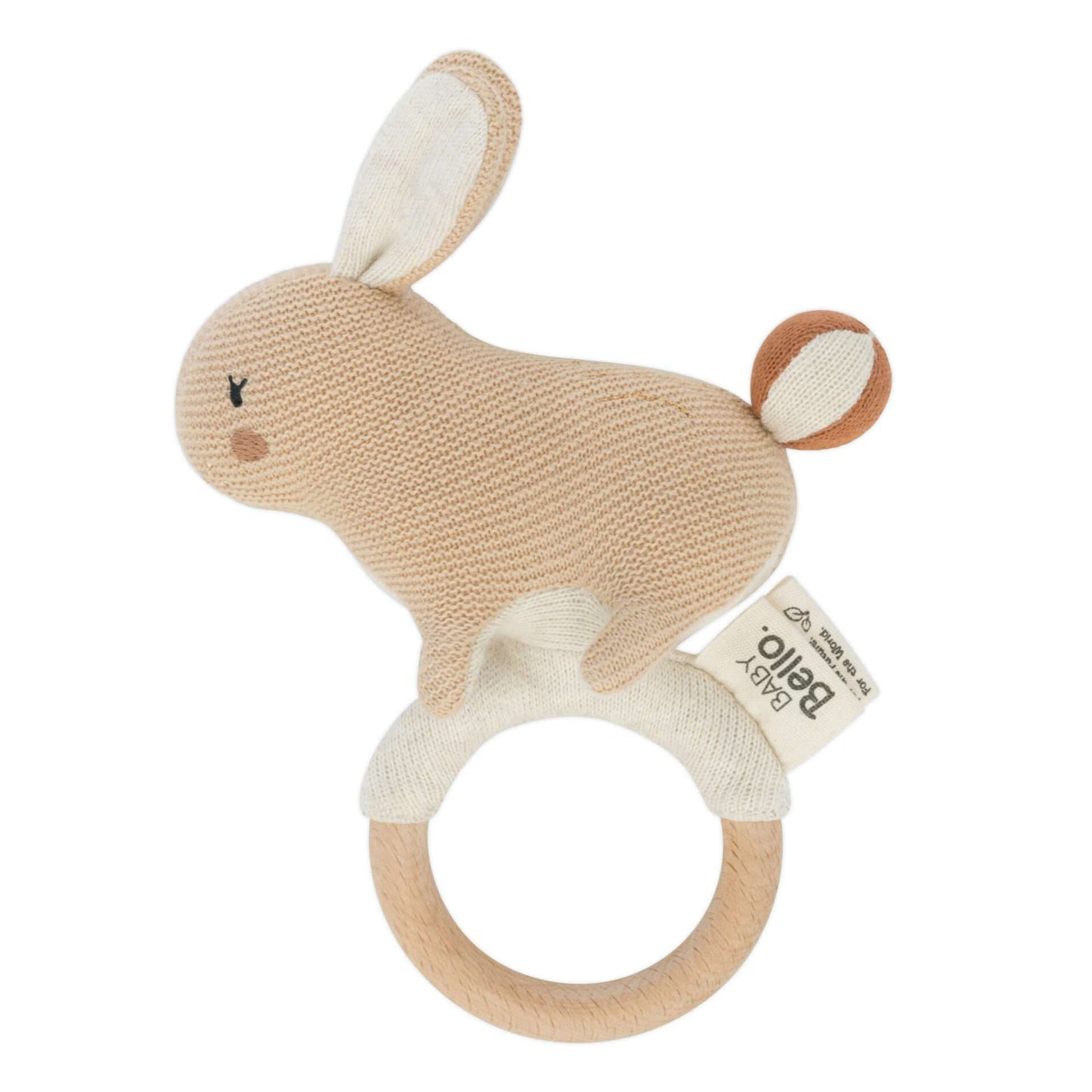 Baby Bello, Roxy The Rabbit, Rattle, 100% Organic Cotton