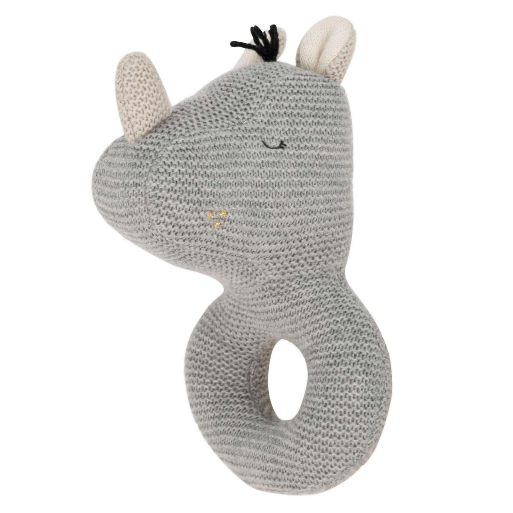 Baby Bello, Ruby The Rhino, Rattle, 100% Organic Cotton