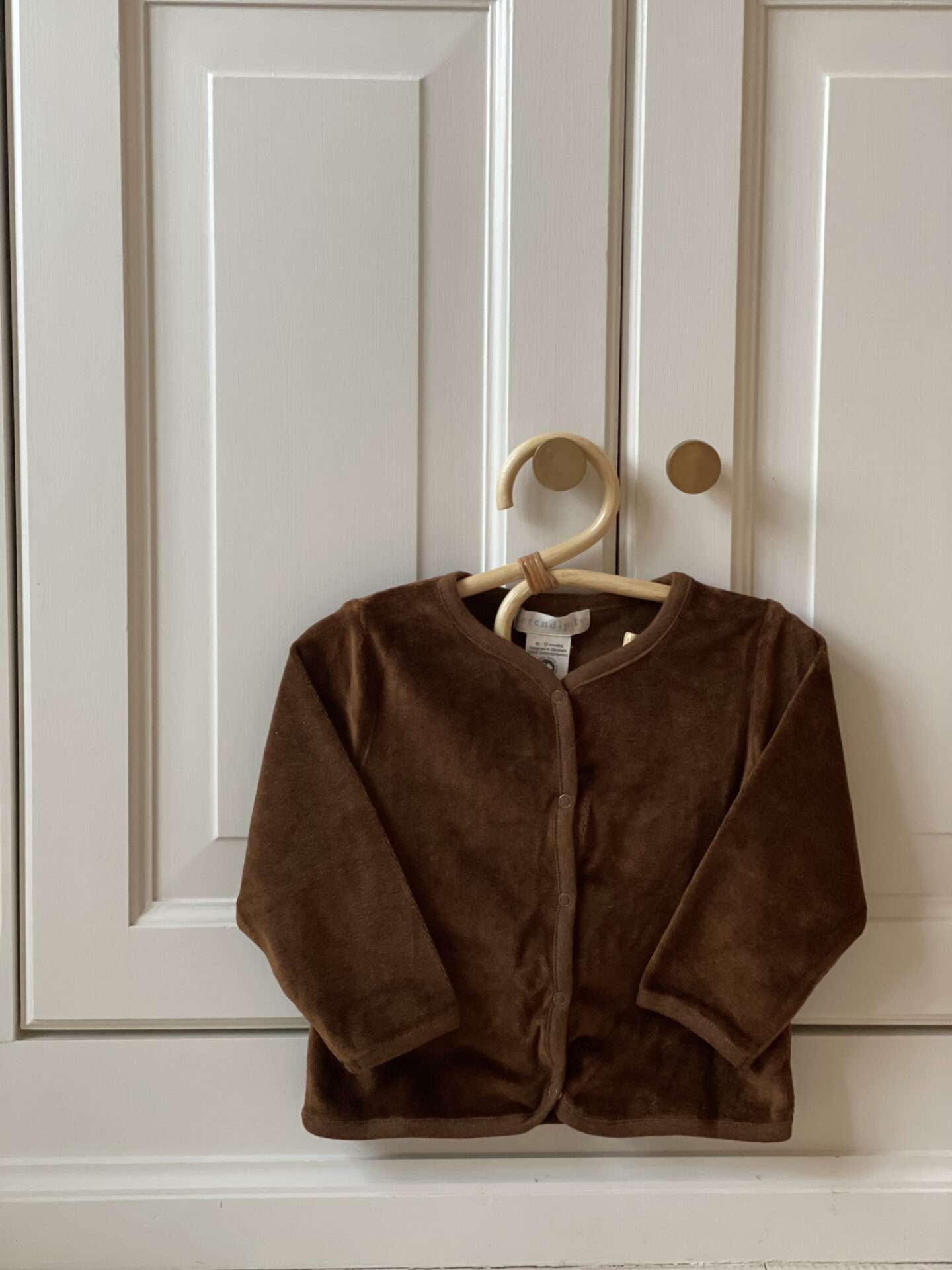 Velour Baby Jacket, Caramel, Serendipity