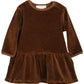 Velour Baby Dress, Caramel, Serendipity