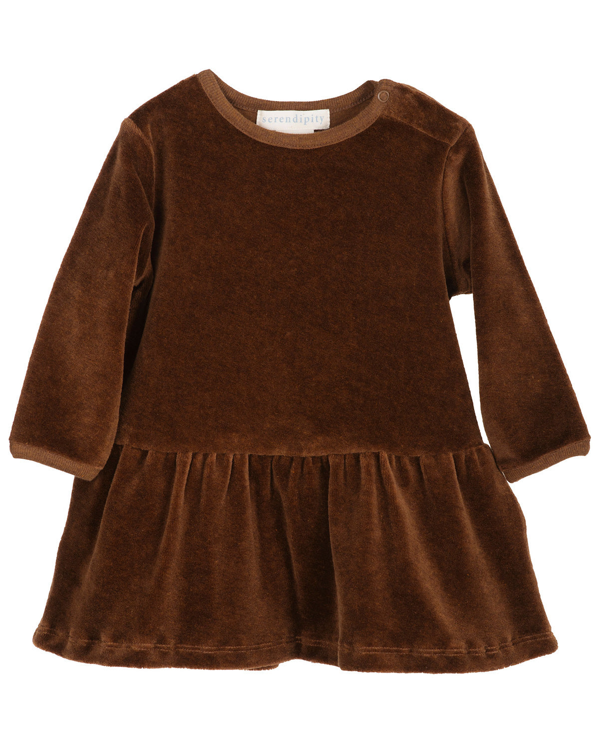 Velour Baby Dress, Caramel, Serendipity