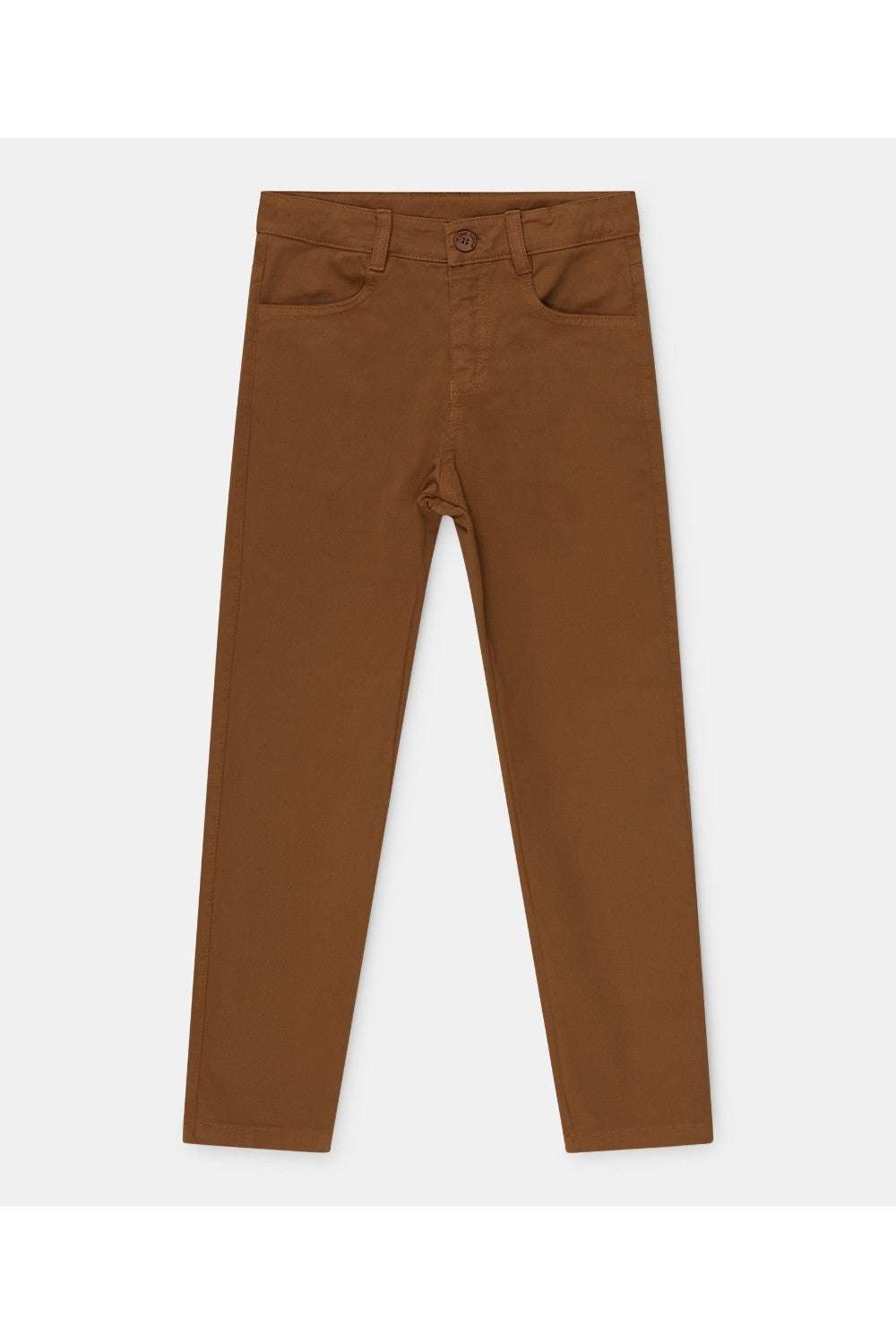 Skinny Fit Kids Twill Pants, Caramel, My Little Cozmo, Organic, Recycled & Oekotex