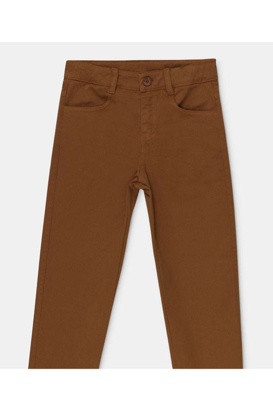 Skinny Fit Kids Twill Pants, Caramel, My Little Cozmo, Organic, Recycled & Oekotex