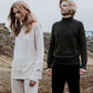 Unisex Alpaca Wool Sailor Sweater, Light Grey
