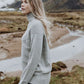 Unisex Alpaca Wool Sailor Sweater, Light Grey