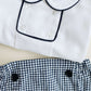 Shirt With Piping, Navy & White, Bobbi Balloon, Organic