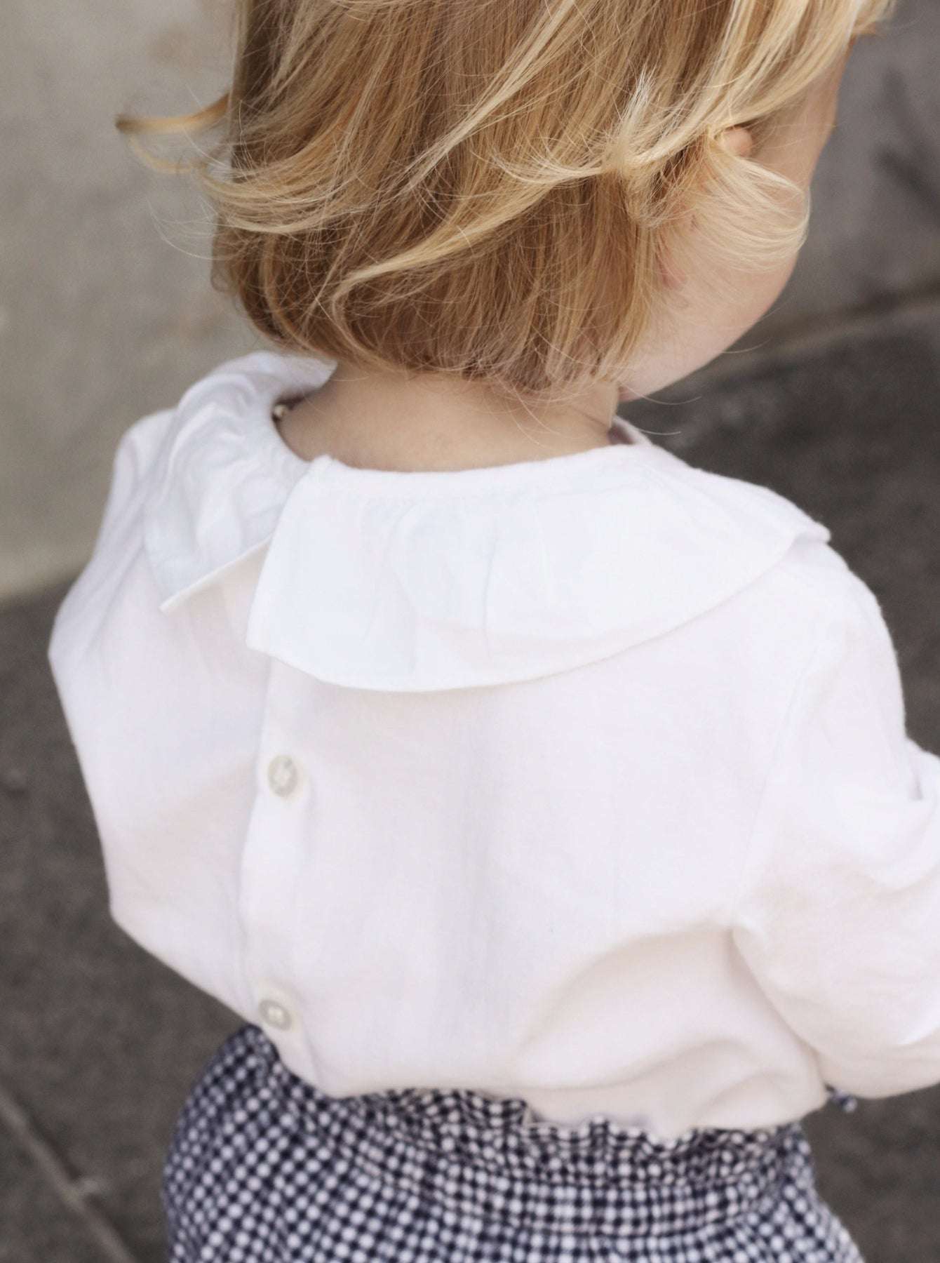 Shirt With Frill, White, Bobbi Balloon, Organic