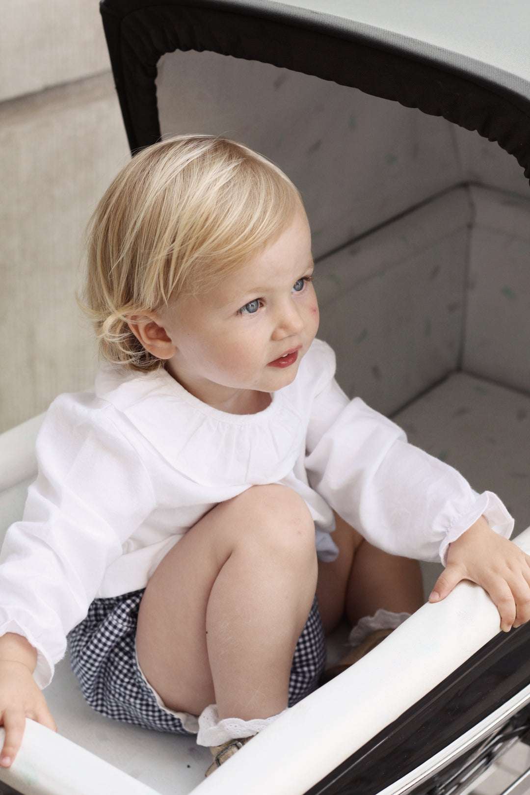 Shirt With Frill, White, Bobbi Balloon, Organic