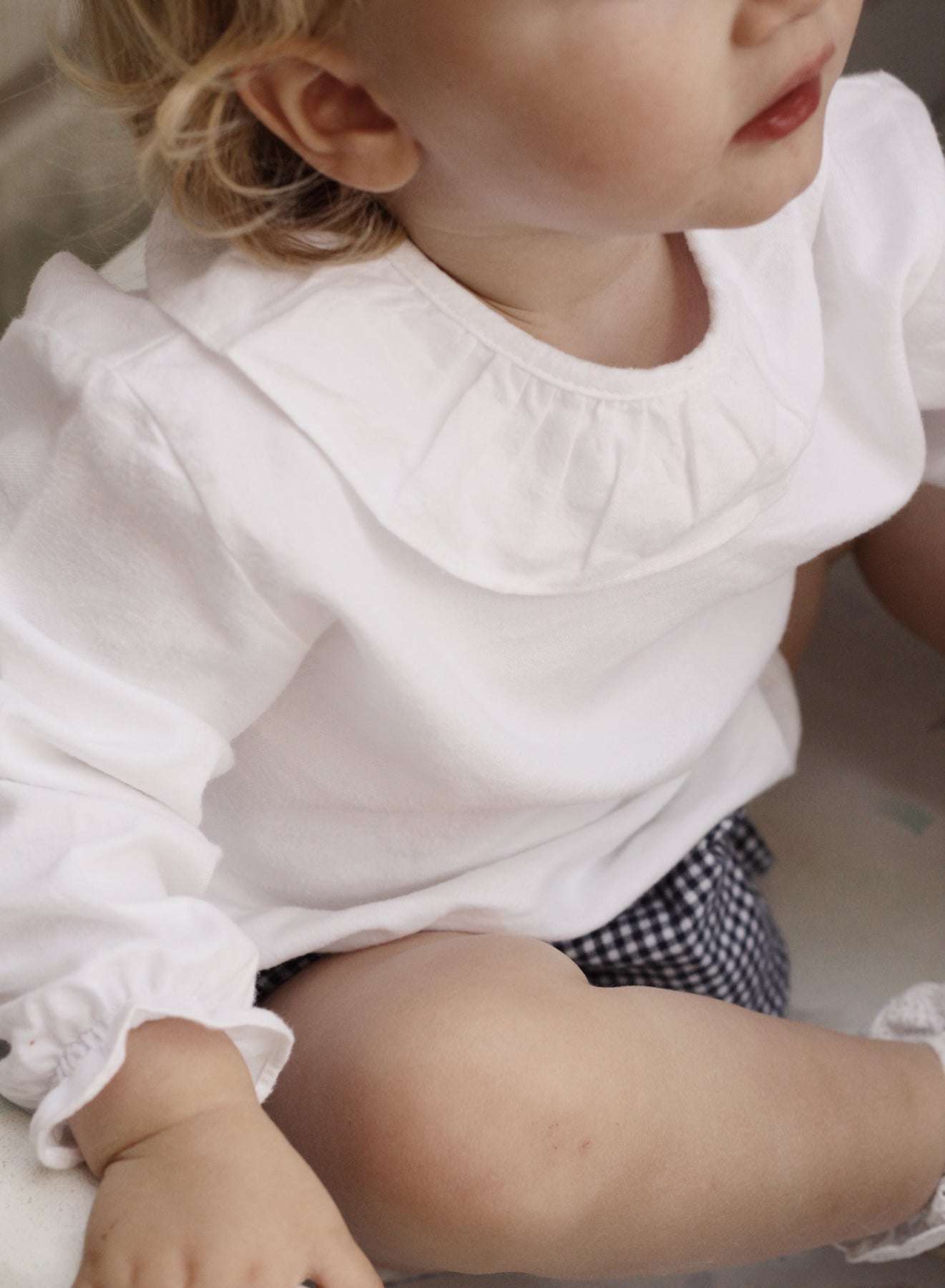 Shirt With Frill, White, Bobbi Balloon, Organic