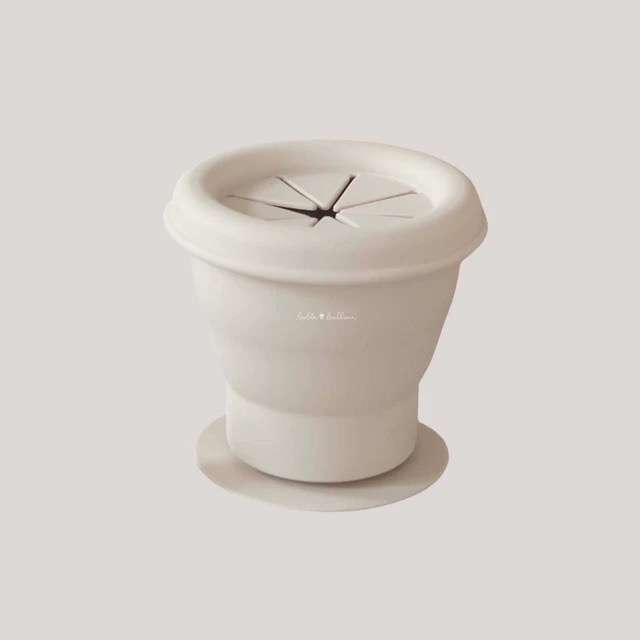 Silicone Snack Cup, Oyster Beige, Bobbi Balloon