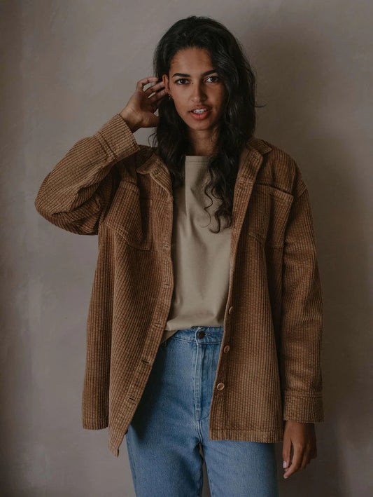 The Simple Folk, The Simple Folk, The Cord Overshirt, Camel, Women, Organic