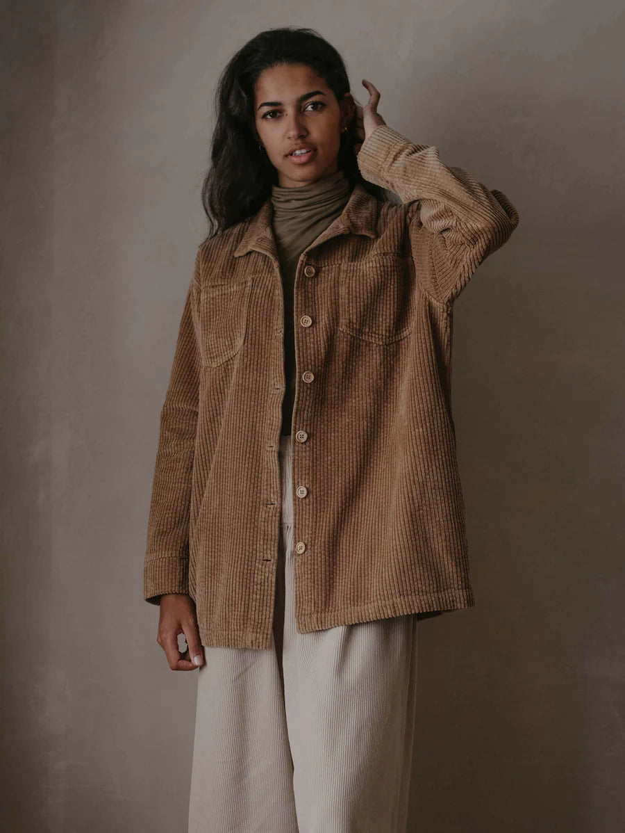 The Simple Folk, The Simple Folk, The Cord Overshirt, Camel, Women, Organic