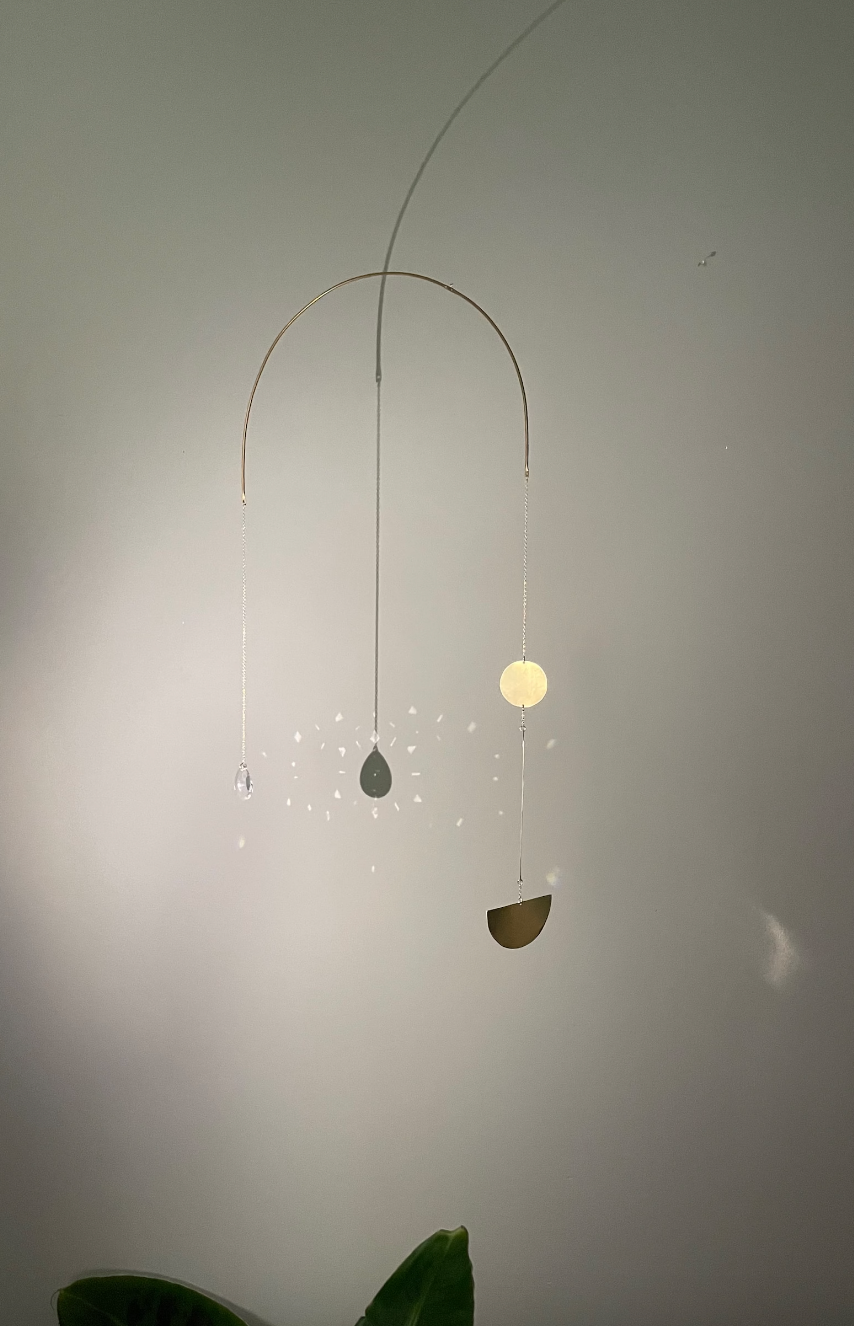 #1 Kinetic Brass Mobile , Handmade