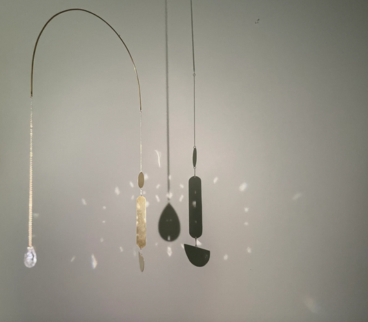 #1 Kinetic Brass Mobile , Handmade